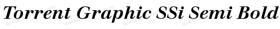 Torrent Graphic SSi Semi Bold Italic字体转换